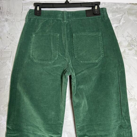 NEW MAVI JEANS High Rise Wide Leg Corduroy Pants SIZE 27 x 32 Green Cords NWT - Picture 6 of 9